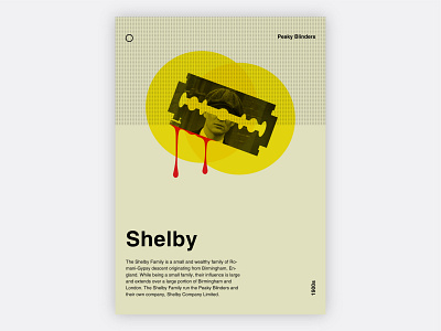 The Shelby Poster art artist artwork barber branding colors design graphic illustration logo modern peaky blinders poster poster a day simple typography ui ux vector visual designs