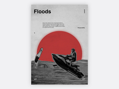 Floods Poster branding collage art colors design graphic design identity illustration insperation logo design minimal modern poster print simple ui vintage visual