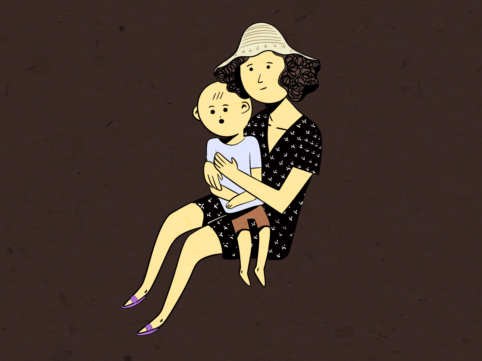 Mom and baby baby child gif graphic design illust illustration mom