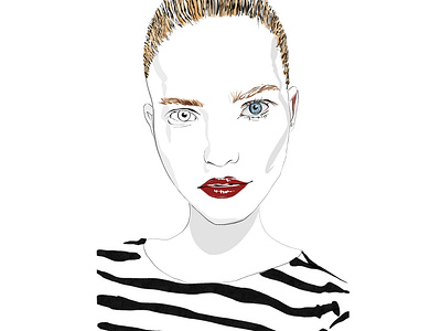 Illustrated portrait, stylization