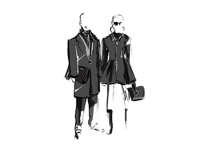 Formal Street Style branding design digital art digital illustration fashion art fashion illustration illustration sketch stylized