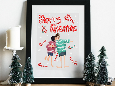 Custom Christmas Card print illustration