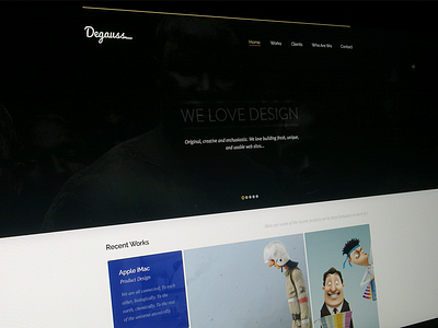 Degauss blog dark flexxier grid portfolio slider theme tumblr typeface typography