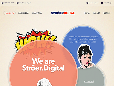 Ströer.Digital Concept Design header icon modern navigation popart retro typography