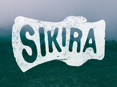 SIKIRA / AXE n.2 drawn logo patch typo vintage