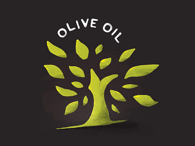 Oil label brushes design grain graphic illustration olive tree