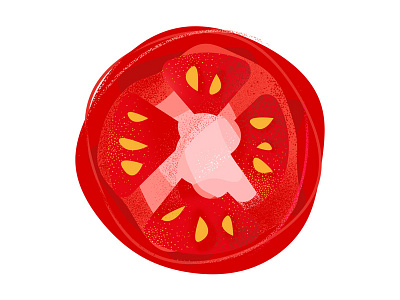 Vinny's Tomato design graphic raster red sticker sticker mule stipple tomato vector