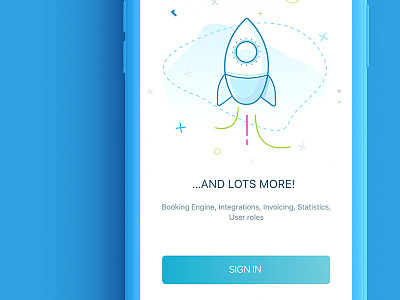 Mobile onboarding app blue design graphic illustration mobile onboarding signup