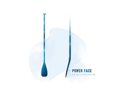 Power face blue board brush design graphic illustration illustrator paddle paddle board stand stipple sup
