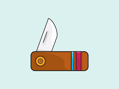 Knife camp camping design graphic hike icon illustration illustrator knife mountain vector