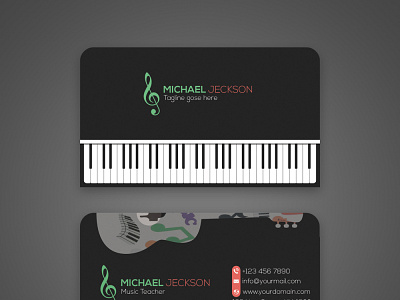 Music Business card branding business card cmyk corporate creative creative design design minimal modern music template unique design vector