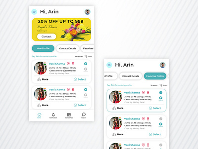 Muhurta matrimony UI/UX Design adobe xd app design graphic design prototype ui uiux design