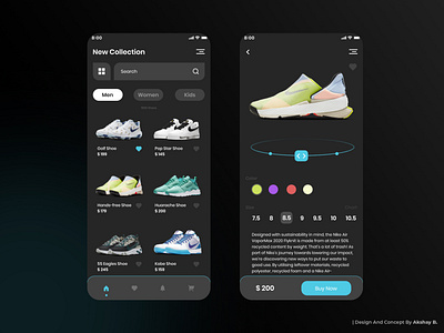 Shoes App UI/UX Design adobe xd app app design graphic design prototype shoes app ui desing ui ux design