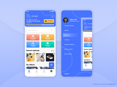 Cloud Storage App UI/UX Design adobe xd app design figma graphic design illustration logo prototype uiux design