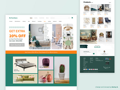 Furniture Website UI Design