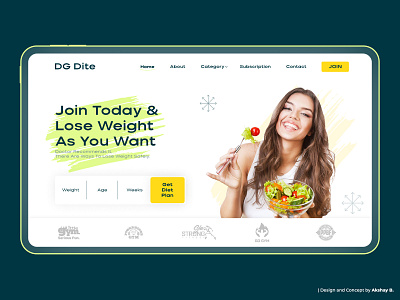 Diet Website Design (DG DIET) adobe xd app design branding figma graphic design illustration logo product design prototype ui uiux design webdesign website