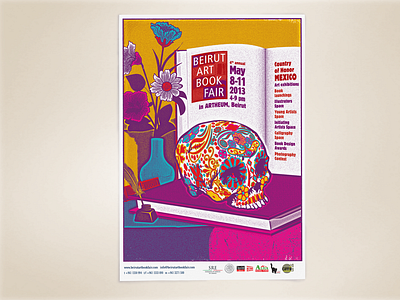 Poster design for the second edition of an art book fair