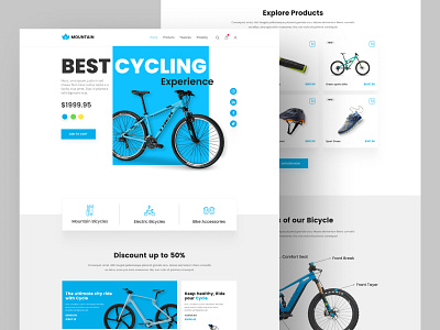 Mountain - Cycle Landing Page best web design bicycle bike cycle cycle landing page marketing marketing website shop website trending web design ui uiux web design website