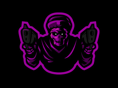 robber skull mascot logo