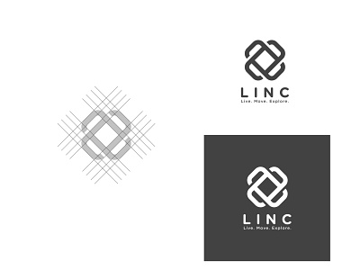 LINC branding company design icon logo technology vector