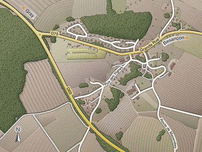 Land Map 2 (experimental rendering) carte cartographie cartographisme city illustration land map map design real estate
