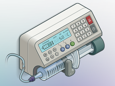 Syringe pump healthcare illustration illustrator medic medical material syringe pump vector vectorial