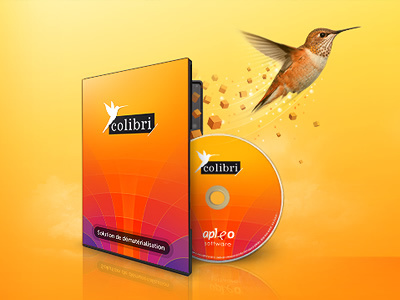Colibri DVD box bird box colibri dvd effect orange packaging