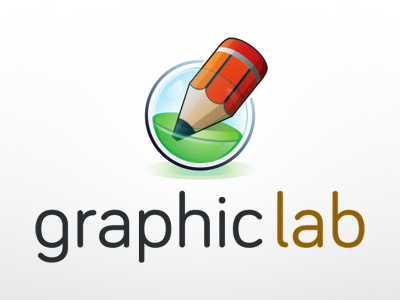 graphic lab flask graphic lab logo pencil vector