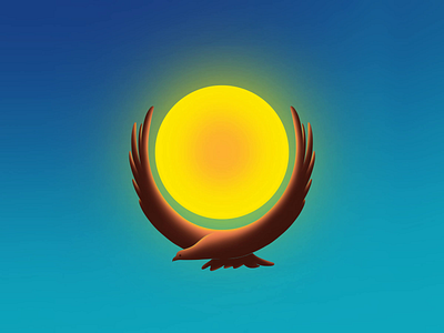 Kazakhstan Sun ☀️ animation character character design design eagle flag gif girl hands illustration kazakhstan motion graphics sun support