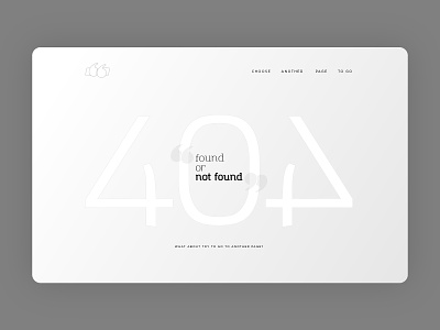 Not Found Page 404 page dribbbleweeklywarmup typography web design