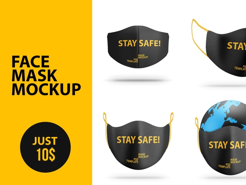 Download Face Mask Bundle Psd Mockup By Andalia On Dribbble