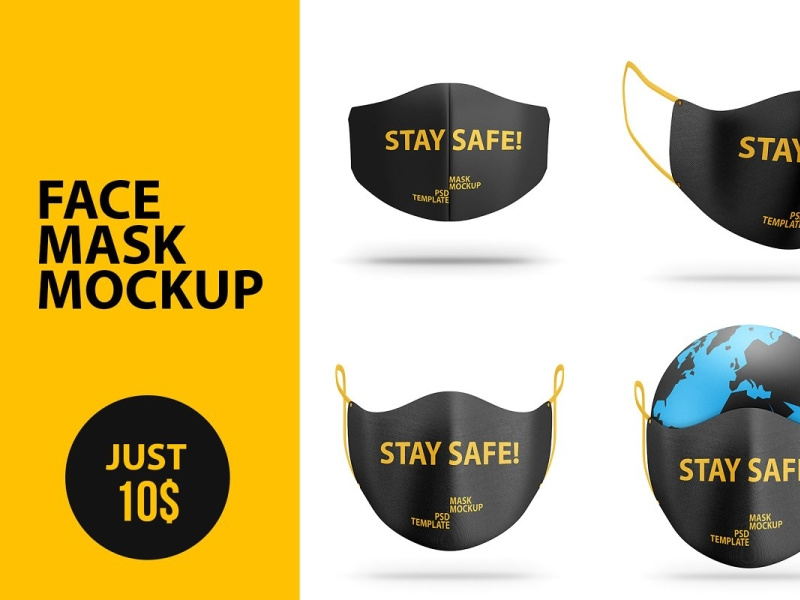 Face Mask Bundle Psd Mockup By Andalia On Dribbble