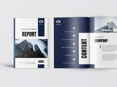 Biru Annual Report Template brochure brochure design brochure layout brochure mockup brochure template