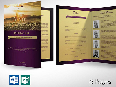 Church Anniversary Program Lrge Word branding branding design brochure brochure design brochure layout brochure mockup brochure template