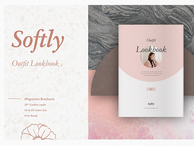 Softly Outfit Lookbook branding branding design brochure design brochure template lookbook design lookbook template