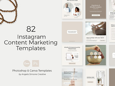 Instagram Content Marketing Template canva template canvas print