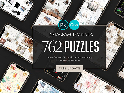 PUZZLE Bundle Instagram   PS   Canva