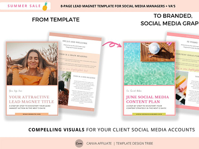 Lead Magnet Canva eBook Workbook canva design canva template canva templates canvas print