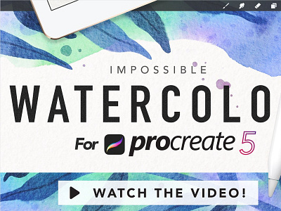 Procreate Watercolor Kit procreate app procreate art procreate brushes procreate illustration procreate lettering