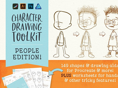 Procreate People Drawing Toolkit branding branding design