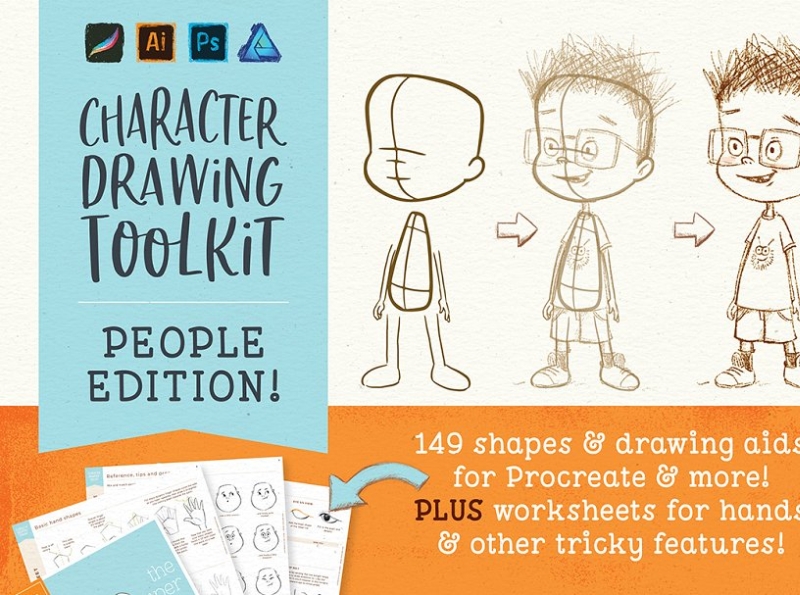 Procreate People Drawing Toolkit by Andalia on Dribbble