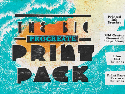 The Big Procreate Print Pack branding procreate app procreate brushes procreate illustration procreate lettering