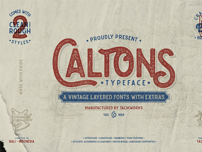 Caltons Typeface With Extra Bonus