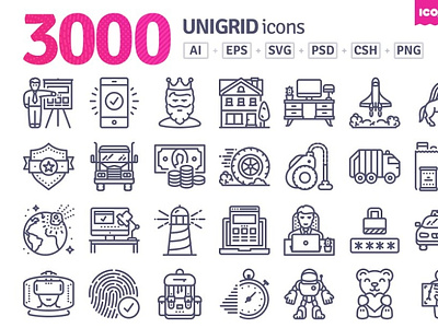 3000 Unigrid icons