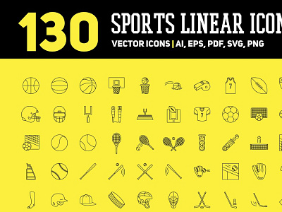 This Linear Sports Icon set icons icons design icons pack icons set iconset