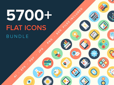 5700 Flat Icons Bundle icon design