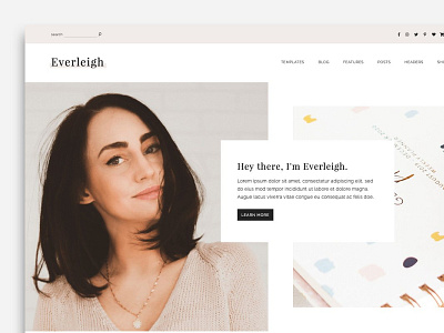 Everleigh A Blog Shop Theme themeforest themes website design