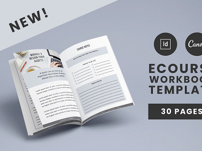 eCourse Workbook Template branding template template builder template design templatedesign templates