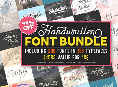 Font Bundle 99% OFF creative market font bundles free font template online fonts fonts collection free stencil font