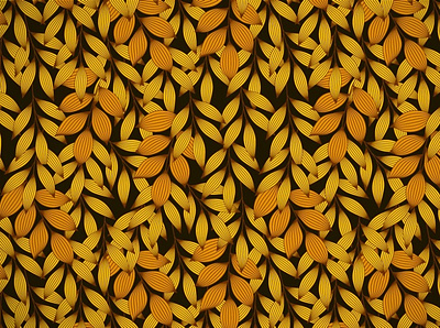 Gold autumn leaves on black pattern branding design pattern pattern art pattern brush pattern design patterns